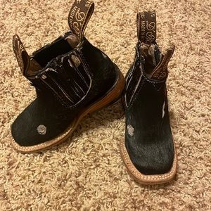 Hair on adorable booties!